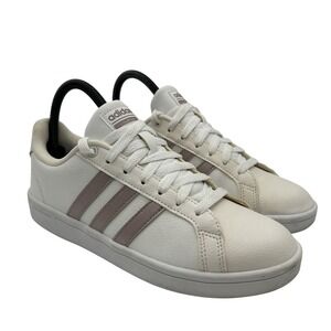 adidas Cloudfoam Shoes Womens Size‎ 8 DA9524 White Leather Casual Comfort